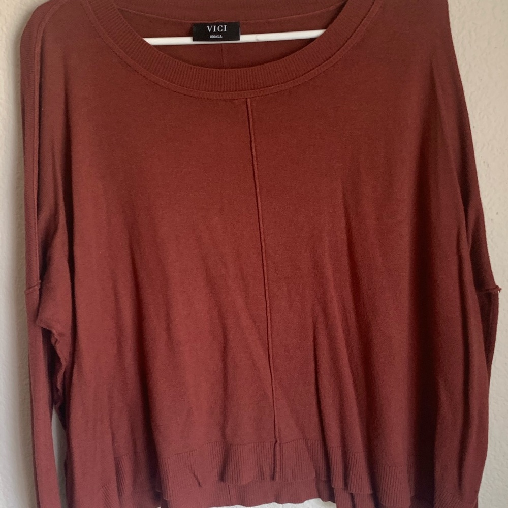 VICI cashmere blend sweater rust